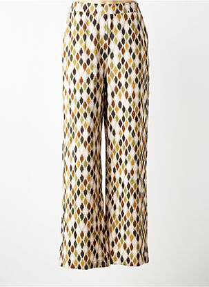 Pantalon droit taille élastique taille normale beige GEISHA femme