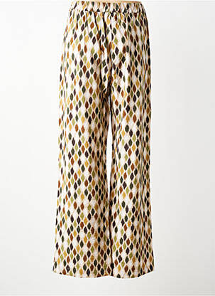 Pantalon droit taille élastique taille normale beige GEISHA femme