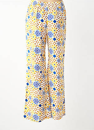 Pantalon large tissage popeline taille normale jaune LES TROPEZIENNES PAR M.BELARBI femme