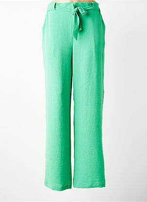 Pantalon large tissage crêpe taille normale vert GEISHA femme