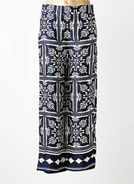 Pantalon large tissage popeline taille normale bleu STREET ONE femme