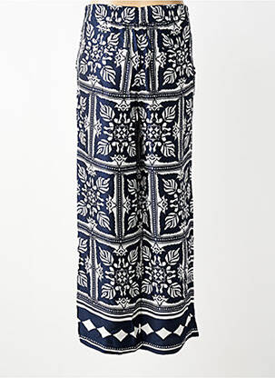 Pantalon large tissage popeline taille normale bleu STREET ONE femme