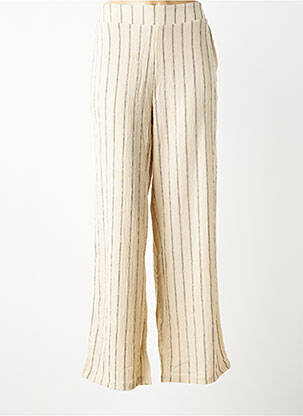 Pantalon large tissage crêpe taille normale beige SOYACONCEPT femme