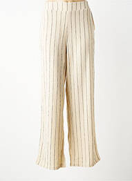 Pantalon large tissage crêpe taille normale beige SOYACONCEPT femme
