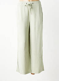 Pantalon large tissage popeline taille normale vert STREET ONE femme