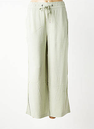 Pantalon large tissage popeline taille normale vert STREET ONE femme