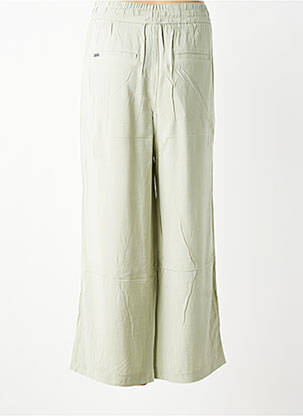 Pantalon large tissage popeline taille normale vert STREET ONE femme