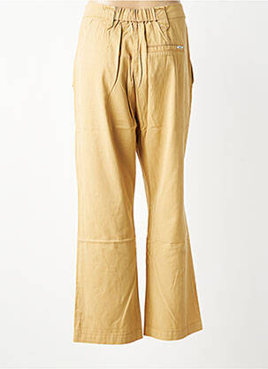 Pantalon droit tissage popeline taille normale beige GARCIA femme