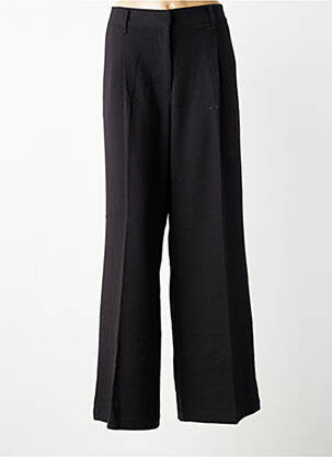 Pantalon large taille à pinces taille normale noir GARCIA femme