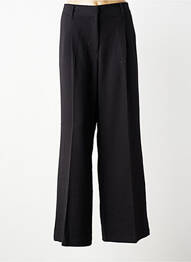 Pantalon large taille à pinces taille normale noir GARCIA femme