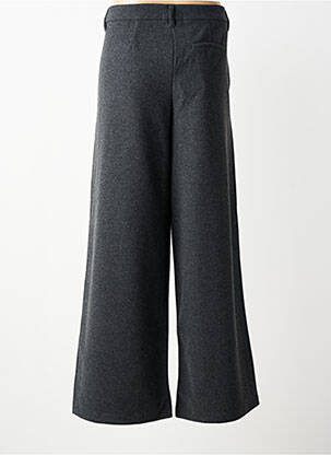 Pantalon large fermeture zippée sous rabat boutonné taille haute gris SOYACONCEPT femme