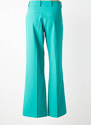 Pantalon flare taille à pinces taille haute vert GEISHA femme