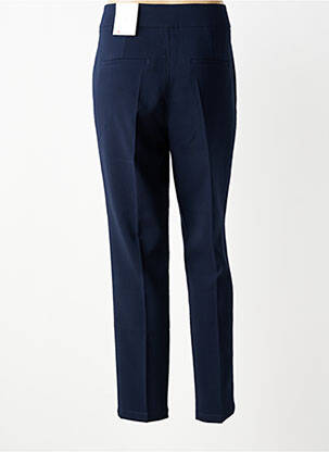 Pantalon chino fermeture zippée sous rabat boutonné taille normale bleu STREET ONE femme