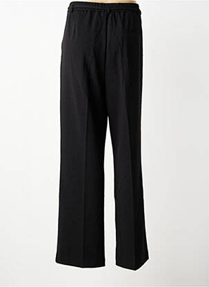 Pantalon droit tissage crêpe taille normale noir GEISHA femme