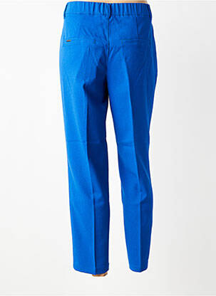 Pantalon chino fermeture zippée sous rabat boutonné taille normale bleu STREET ONE femme
