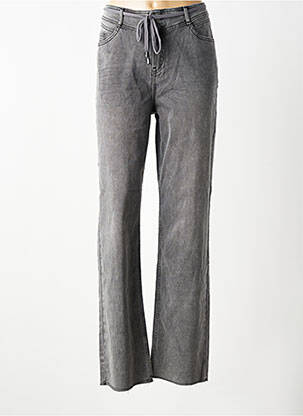 Jeans coupe droite taille normale taille normale gris GEISHA femme
