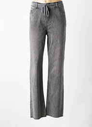 Jeans coupe droite taille normale taille normale gris GEISHA femme