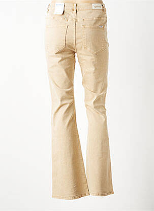 Jeans coupe large tissage brut taille normale beige GARCIA femme