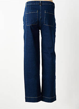 Jeans coupe droite stretch taille normale bleu fonce GEISHA femme