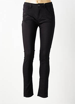 Pantalon slim tissage popeline taille normale noir GARCIA femme