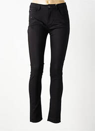 Pantalon slim tissage popeline taille normale noir GARCIA femme