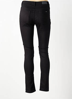 Pantalon slim tissage popeline taille normale noir GARCIA femme