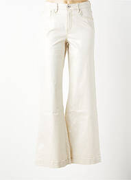 Jeans coupe large stretch taille normale beige GARCIA femme