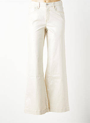 Jeans coupe large stretch taille normale beige GARCIA femme