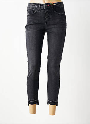 Jeans coupe slim tissage brut taille normale noir STREET ONE femme