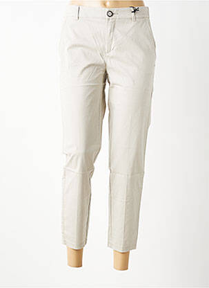 Pantalon chino tissage popeline taille normale beige STREET ONE femme