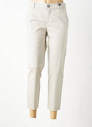 Pantalon chino tissage popeline taille normale beige STREET ONE femme