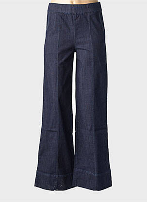 Jeans coupe large stretch taille normale bleu GEISHA femme
