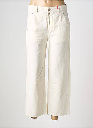 Pantalon large fermeture zippée sous rabat boutonné taille normale beige STREET ONE femme