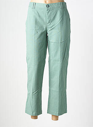 Pantalon chino fermeture zippée sous rabat boutonné taille normale vert STREET ONE femme