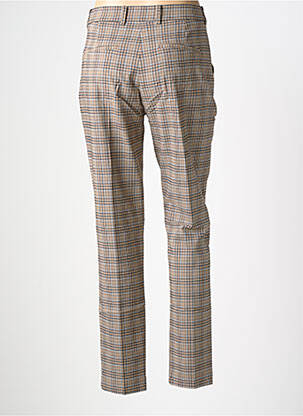 Pantalon chino tissage popeline taille normale marron GEISHA femme