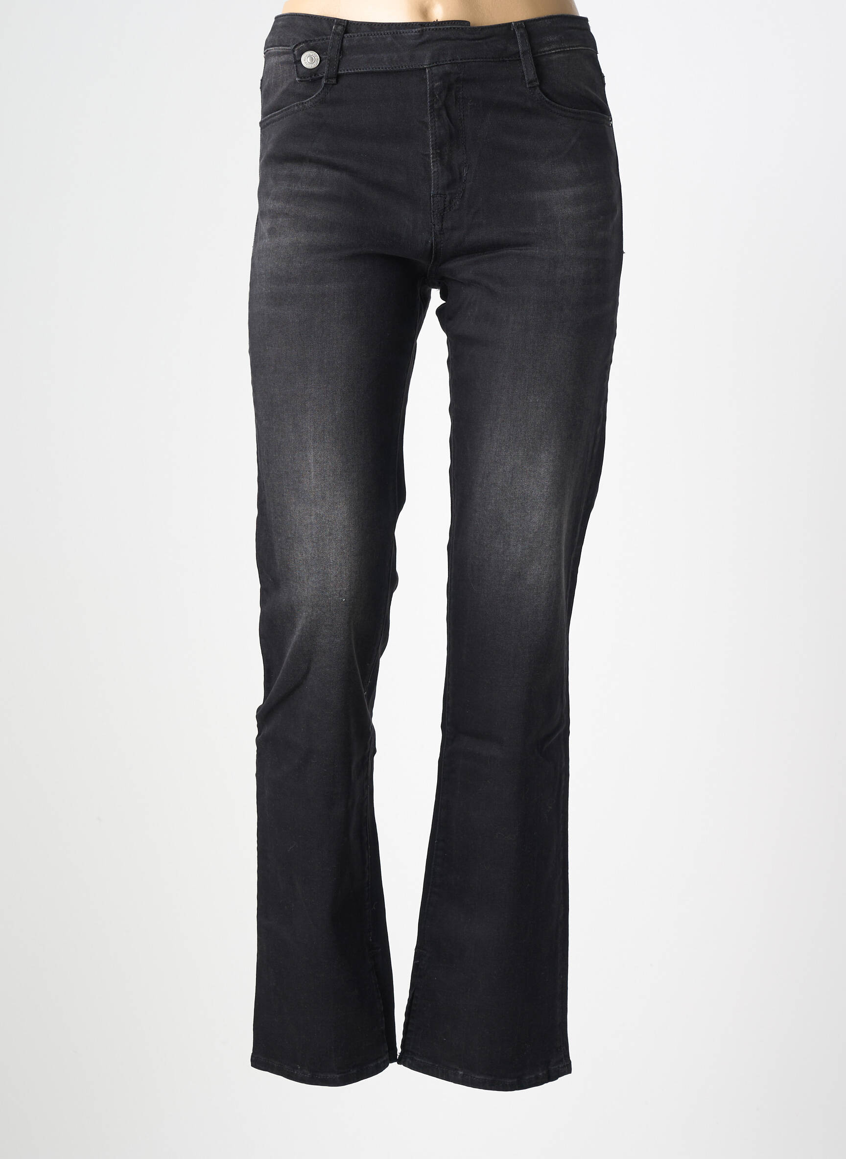 Jeans coupe droite stretch noir LE TEMPS DES CERISES fille