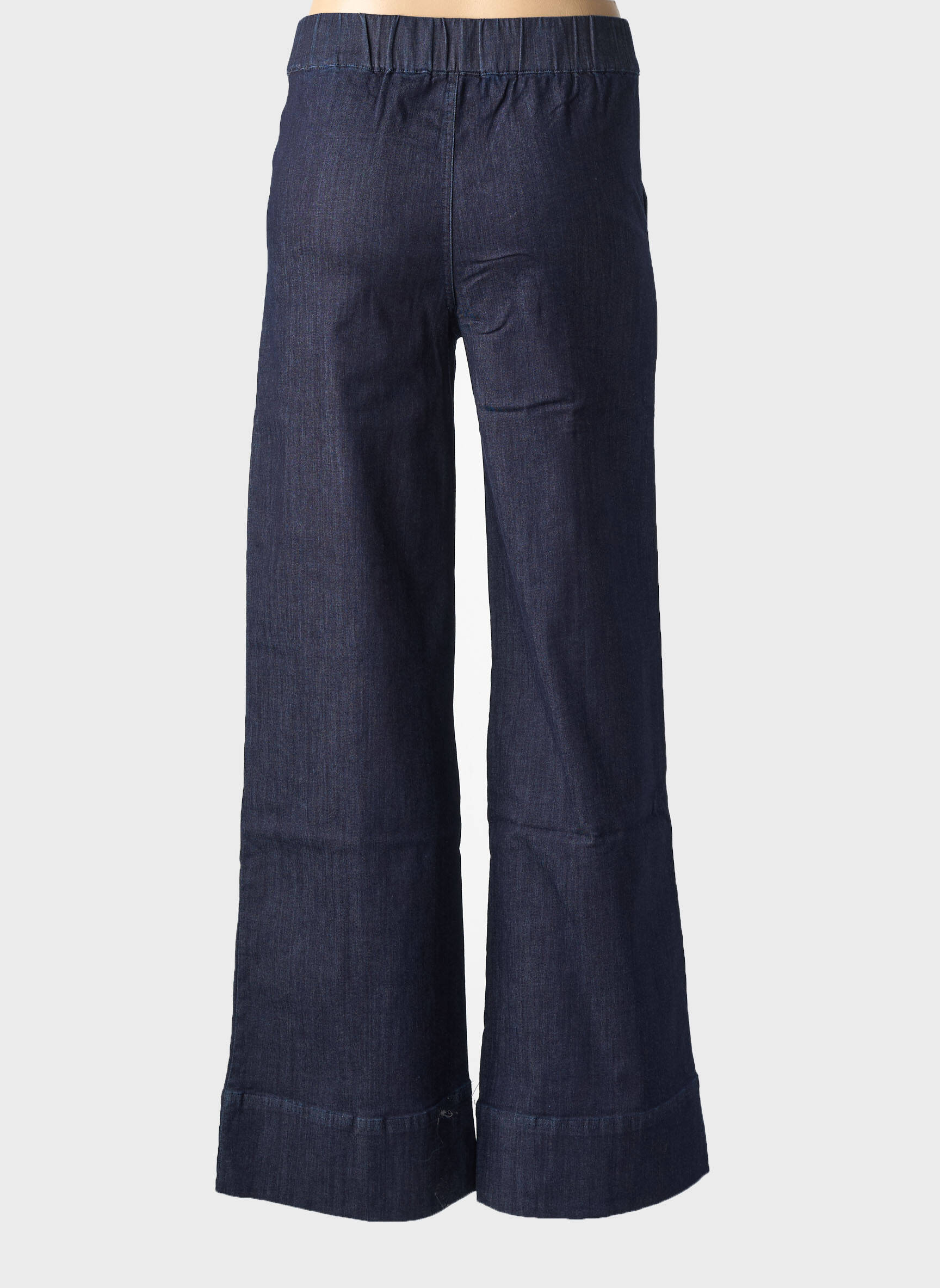 Jeans coupe large stretch taille normale bleu GEISHA femme