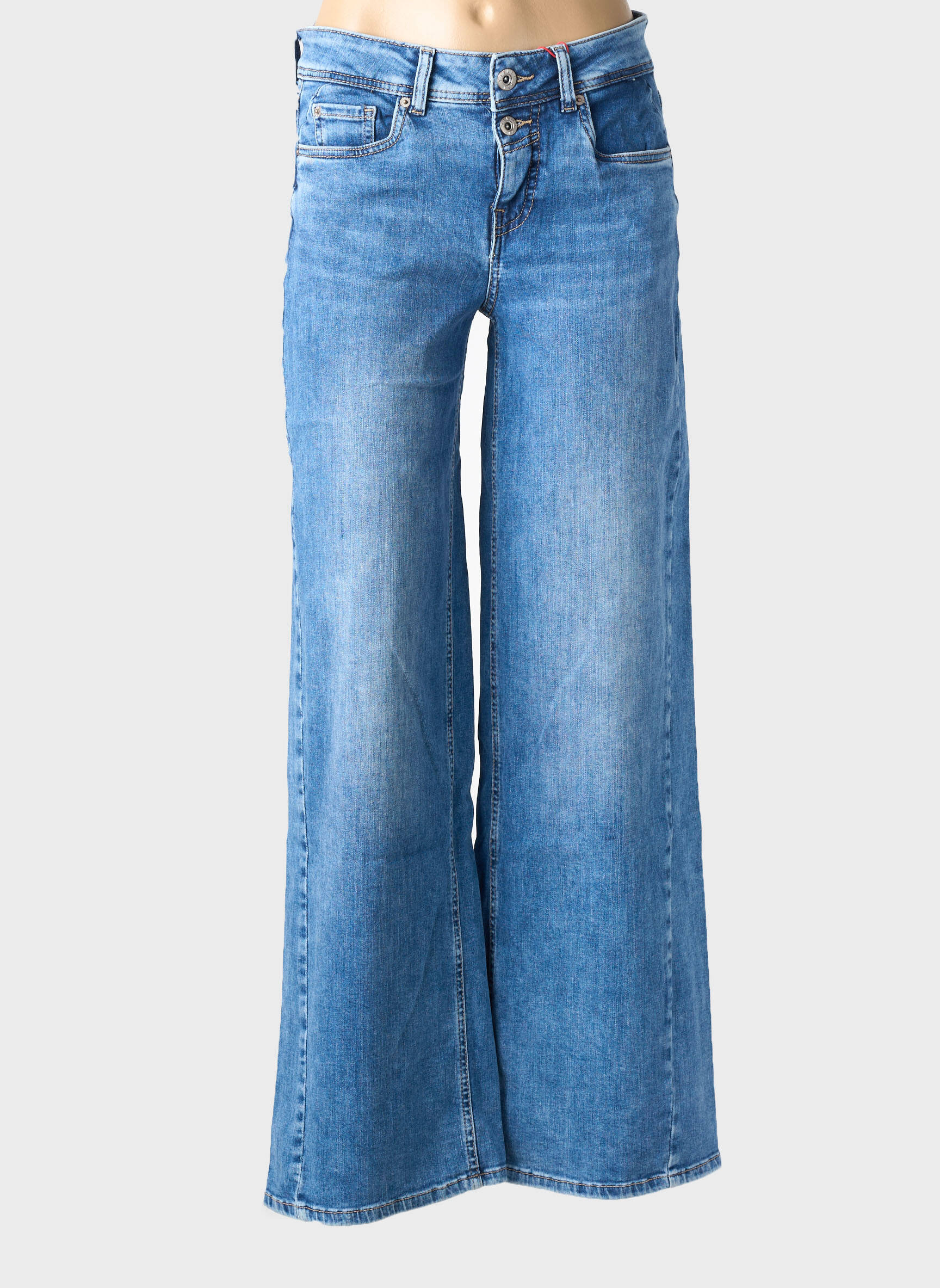 Jeans coupe large stretch taille normale bleu STREET ONE femme