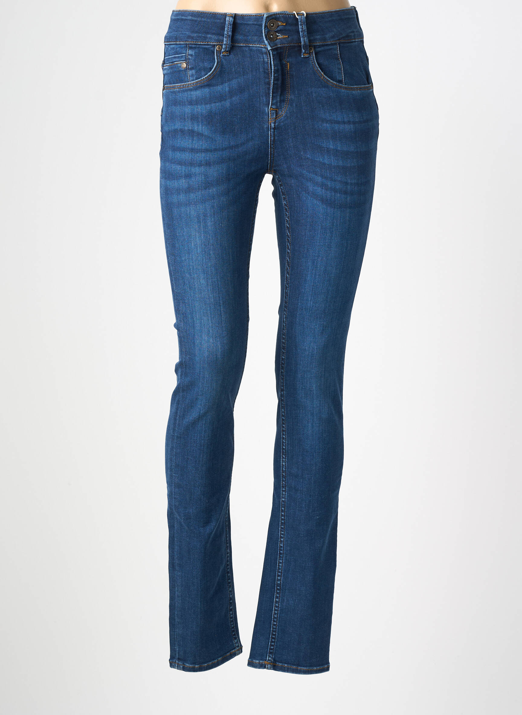 Jeans coupe slim stretch taille normale bleu GARCIA femme