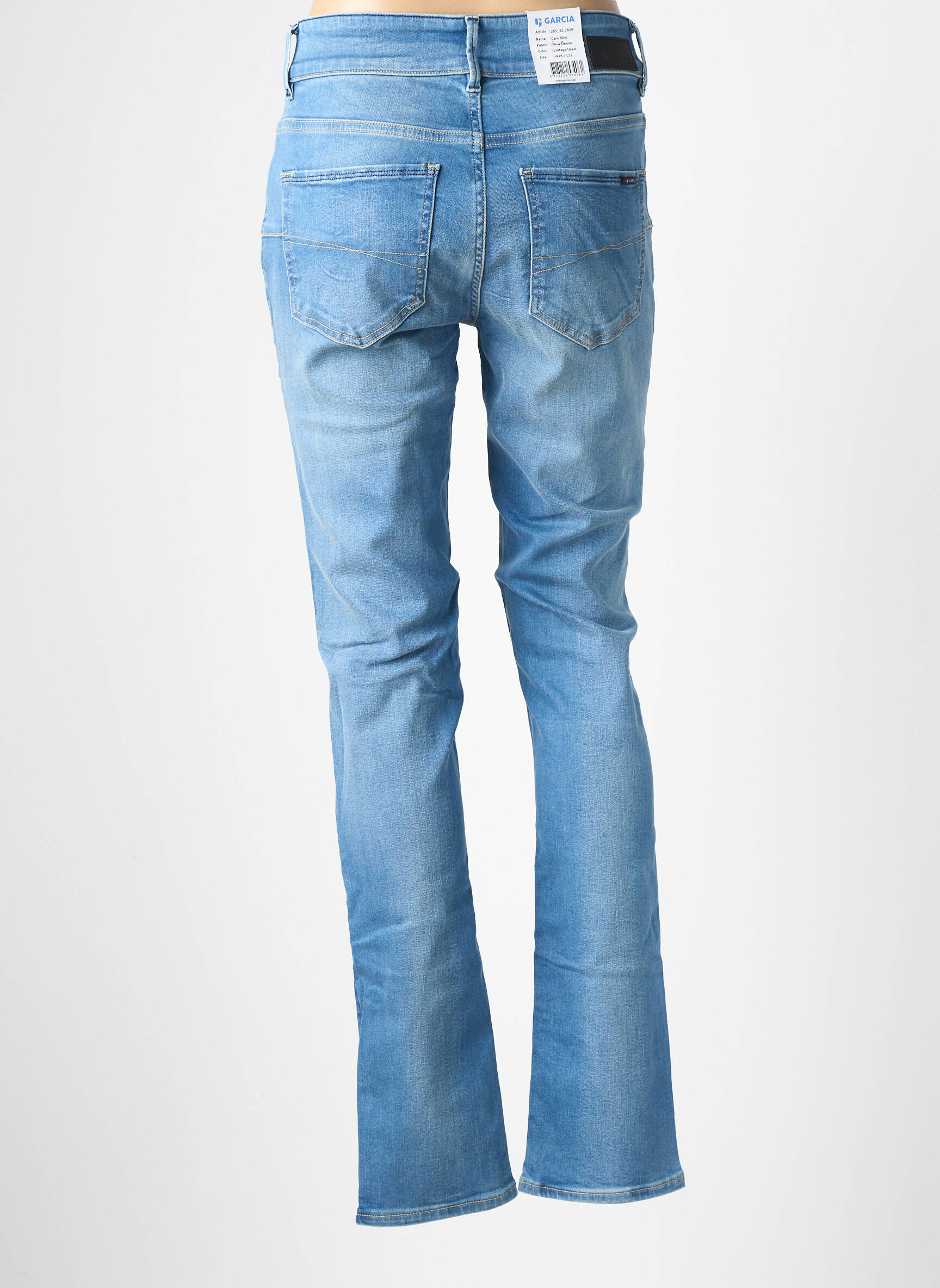 Jeans coupe slim stretch taille normale bleu GARCIA femme