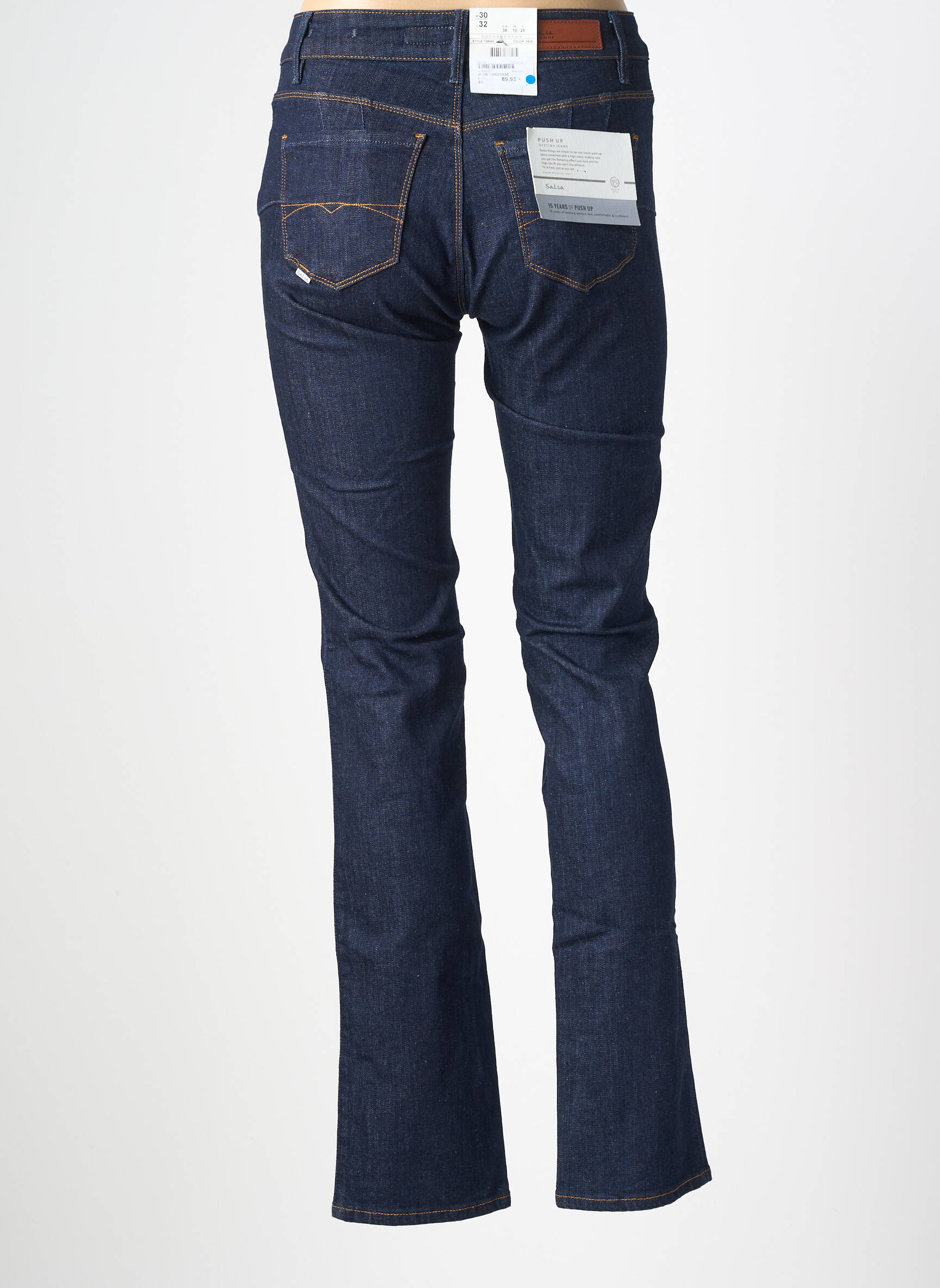 Jeans coupe slim stretch taille normale bleu SALSA femme