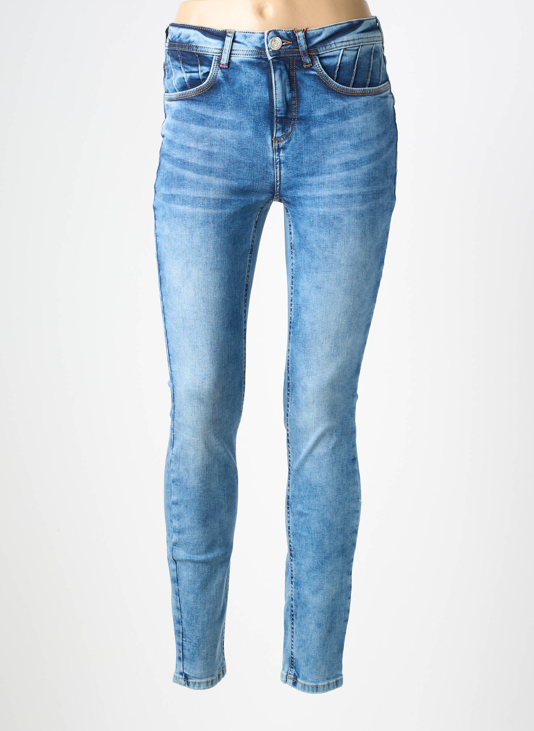 Jeans coupe slim stretch taille normale bleu STREET ONE femme