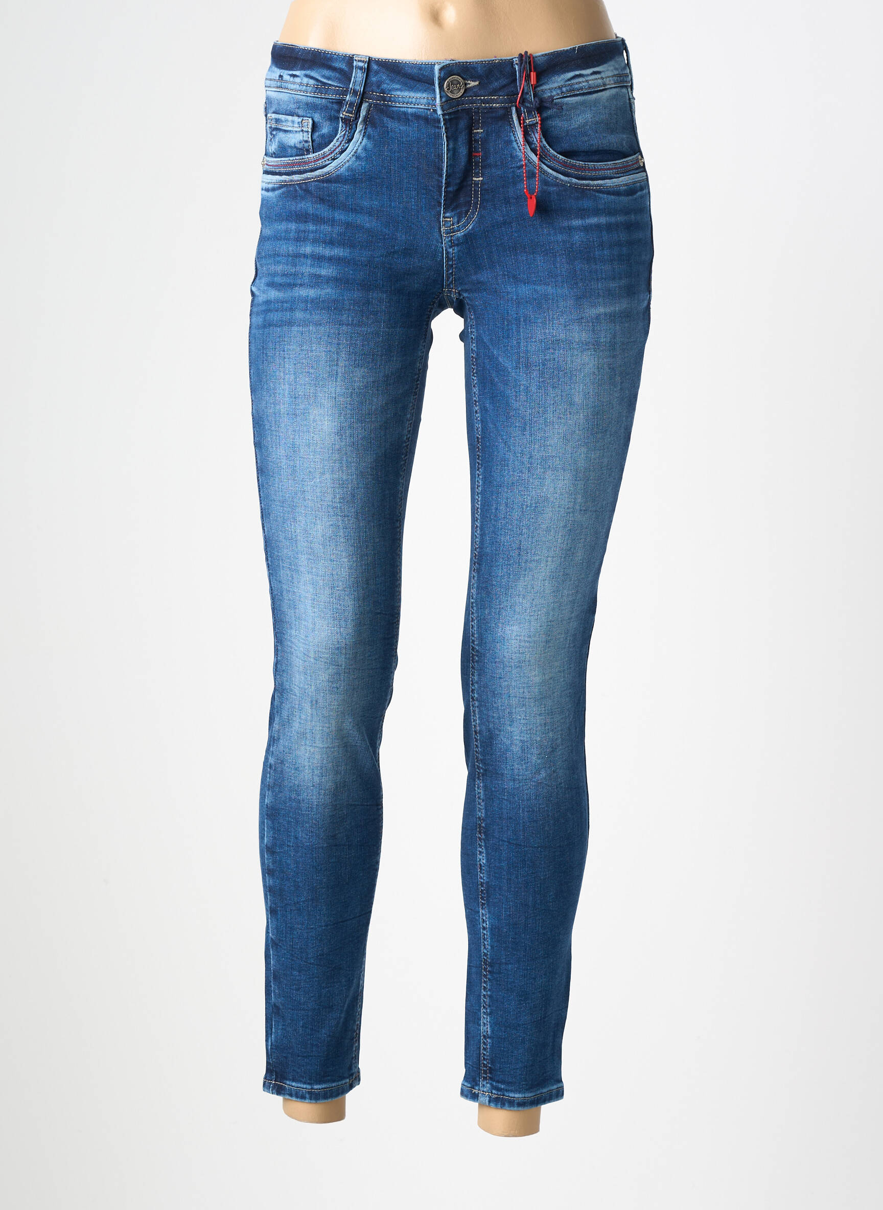 Jeans coupe slim stretch taille normale bleu STREET ONE femme