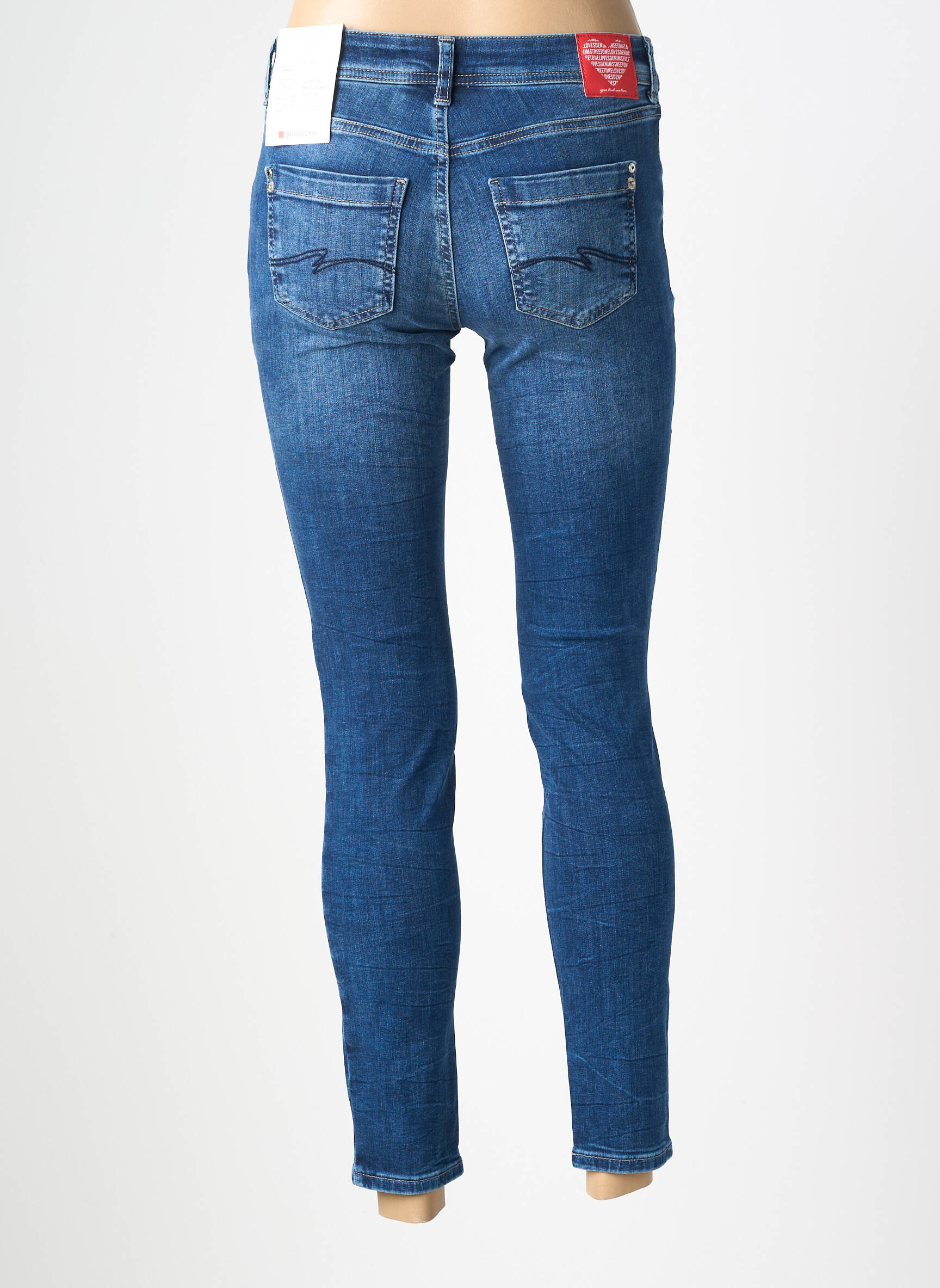 Jeans coupe slim stretch taille normale bleu STREET ONE femme