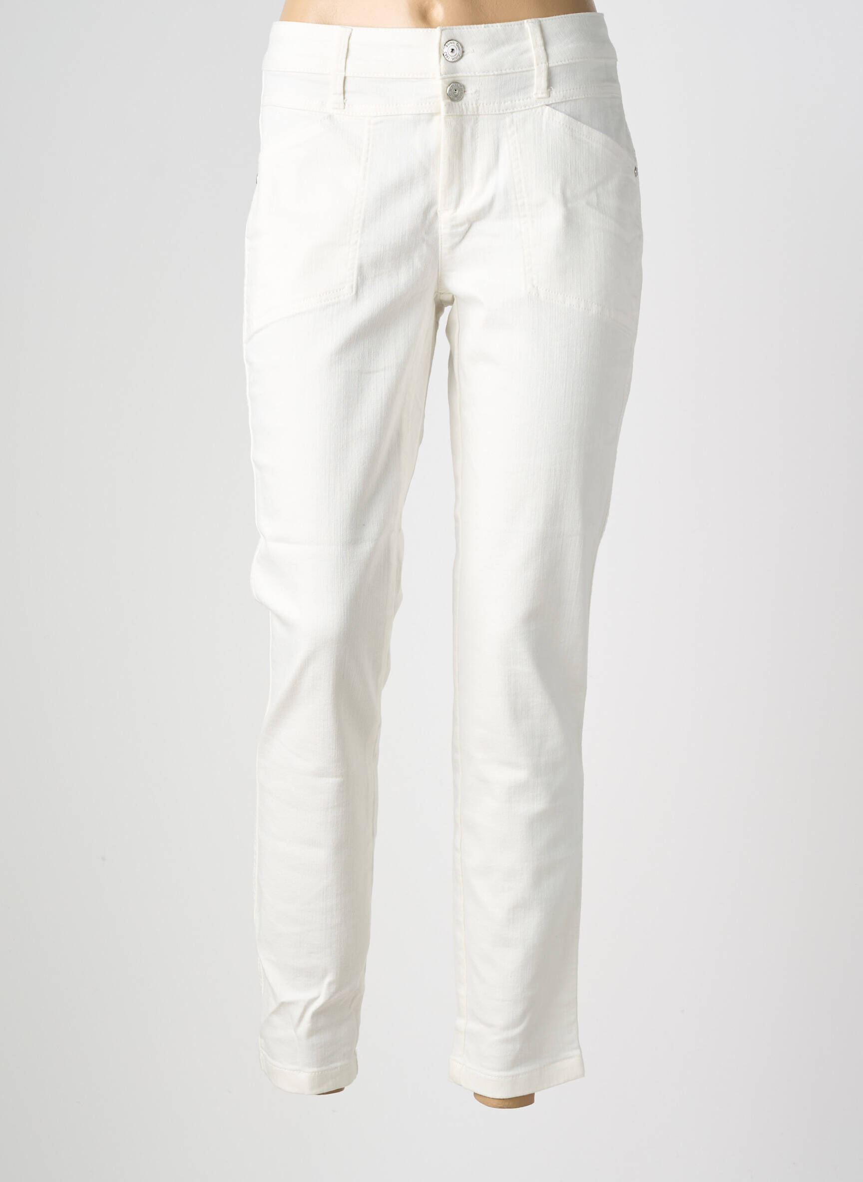 Jeans coupe slim stretch taille normale blanc STREET ONE femme