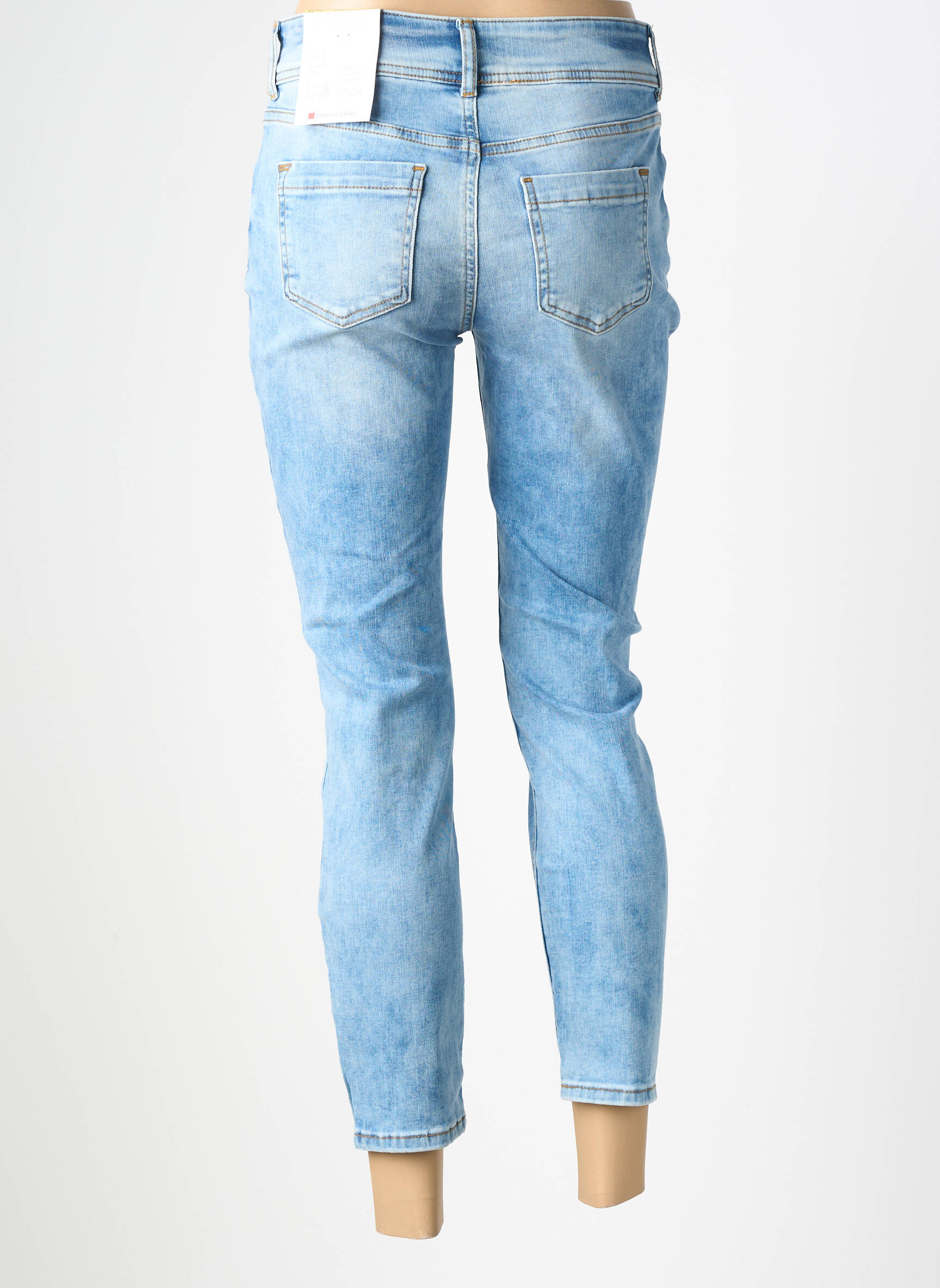 Jeans coupe slim tissage brut taille normale bleu STREET ONE femme