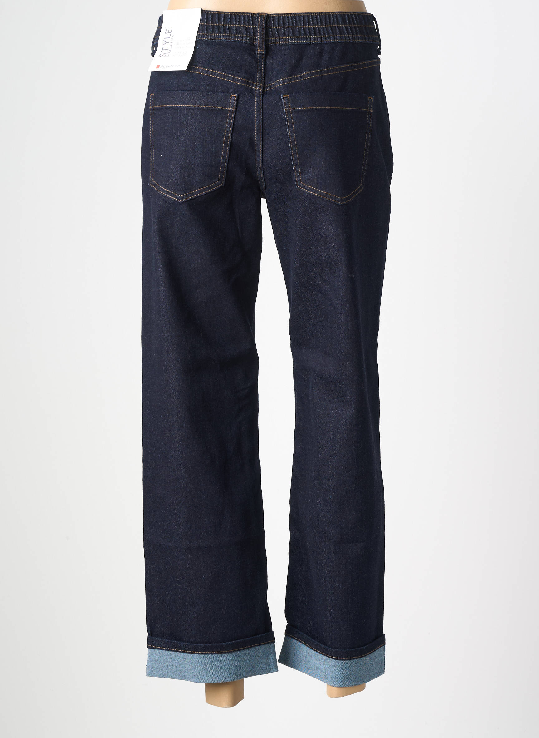 Jeans coupe droite stretch taille normale bleu STREET ONE femme