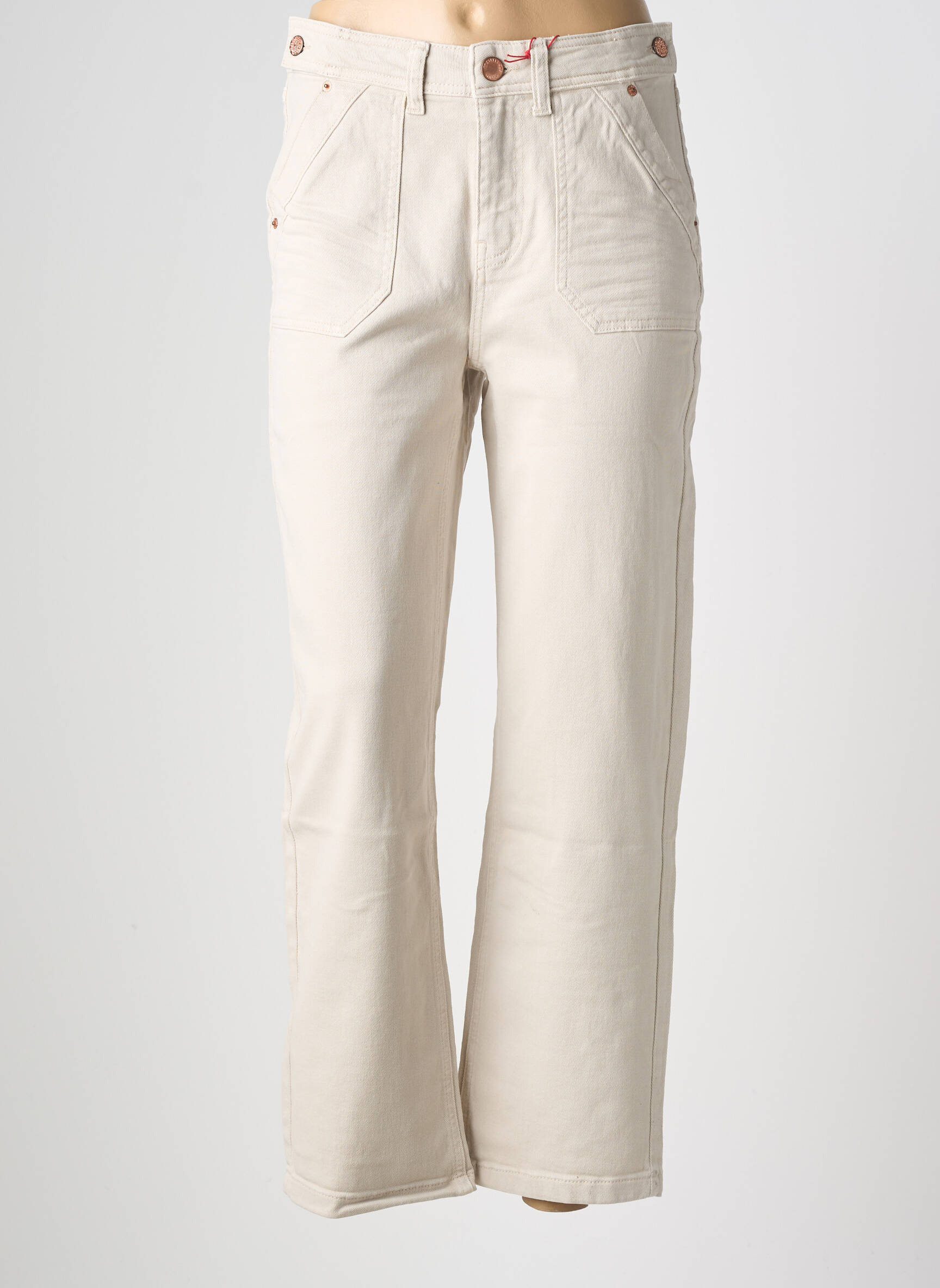 Jeans coupe large stretch taille normale beige STREET ONE femme