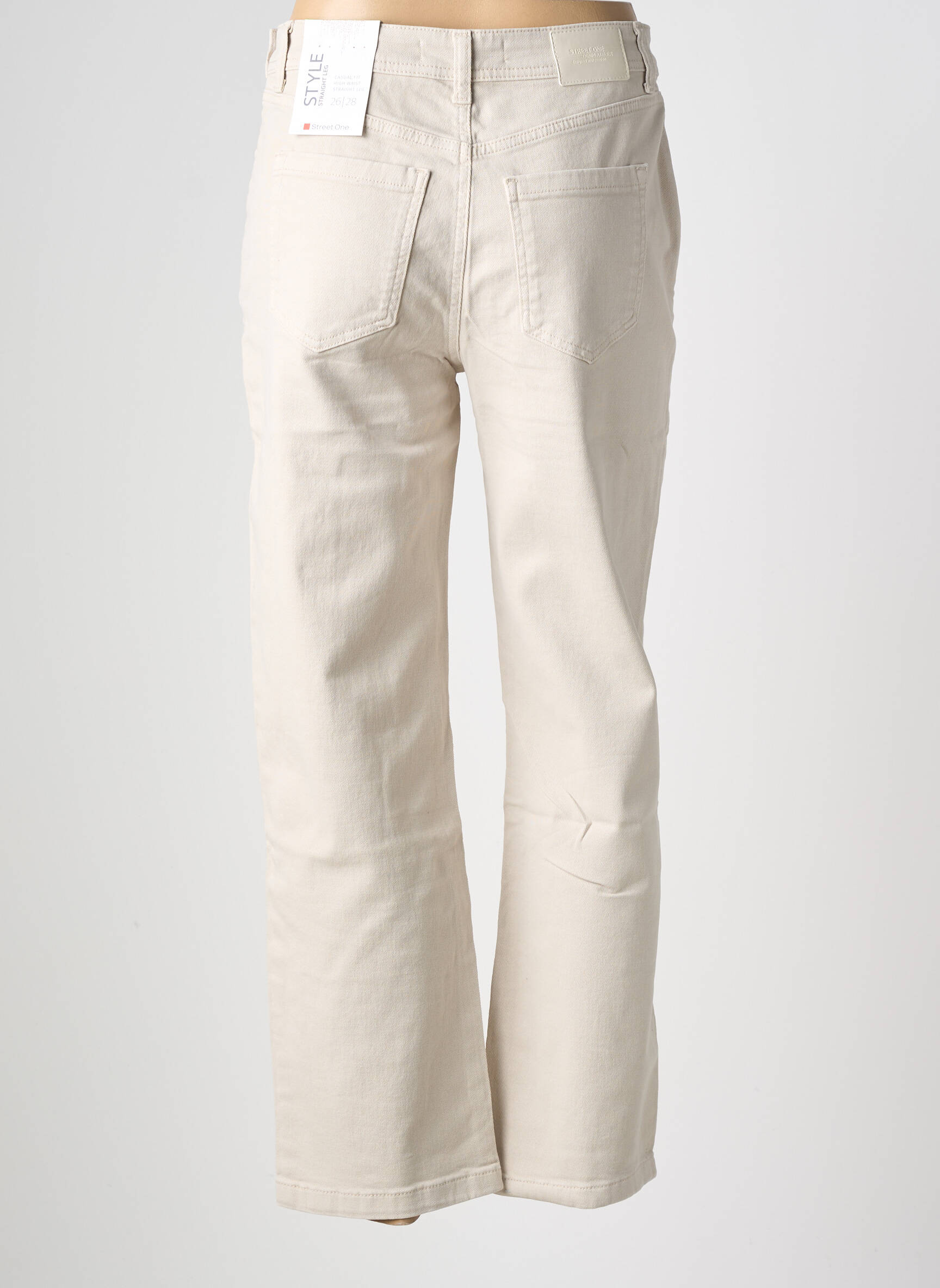 Jeans coupe large stretch taille normale beige STREET ONE femme