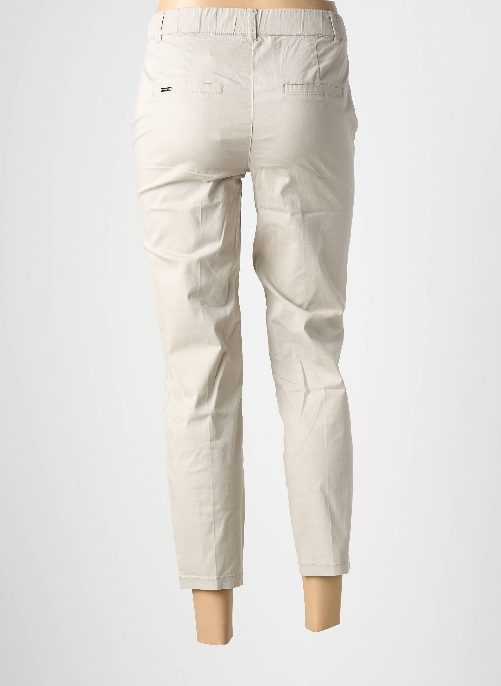 Pantalon 7/8 stretch taille normale beige STREET ONE femme